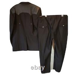 Men's Vtg Sergio Vadducci Gray Western Cowboy Suit Blazer & Pants Size L /38