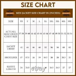 Mens 100% Real Suede Leather Trucker Jacket Western Vintage Classic Biker Shirts