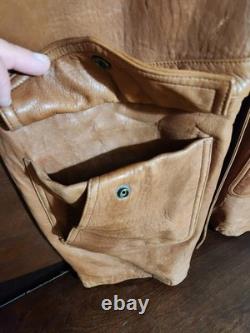 Mens Vintage ROPER Range Gear Yellowstone Western Leather Jacket Size Large