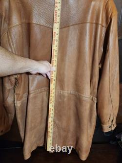 Mens Vintage ROPER Range Gear Yellowstone Western Leather Jacket Size Large