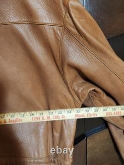 Mens Vintage ROPER Range Gear Yellowstone Western Leather Jacket Size Large