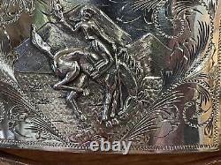 Mexican XXL Bronco Buster Sterling Silver Belt Buckle? 1.5/828-30