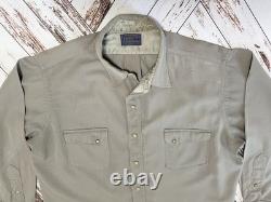 Mid 50's Men's XL Pendleton Western Gambler Wool Gabardine Flap Shirt Rockabilly