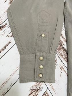 Mid 50's Men's XL Pendleton Western Gambler Wool Gabardine Flap Shirt Rockabilly