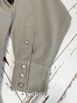 Mid 50's Men's XL Pendleton Western Gambler Wool Gabardine Flap Shirt Rockabilly