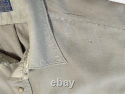 Mid 50's Men's XL Pendleton Western Gambler Wool Gabardine Flap Shirt Rockabilly