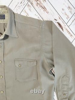 Mid 50's Men's XL Pendleton Western Gambler Wool Gabardine Flap Shirt Rockabilly