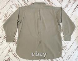 Mid 50's Men's XL Pendleton Western Gambler Wool Gabardine Flap Shirt Rockabilly