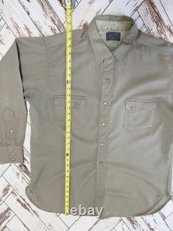 Mid 50's Men's XL Pendleton Western Gambler Wool Gabardine Flap Shirt Rockabilly