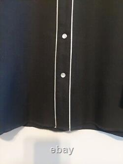 Miele Ranchwear of California Vintage Men Pearl Snap Western Shirt Black L
