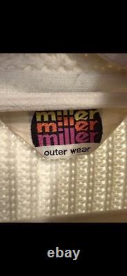 Miller Outwear Western Horse Cowichan Cardigan Sweater Vintage 70s XL