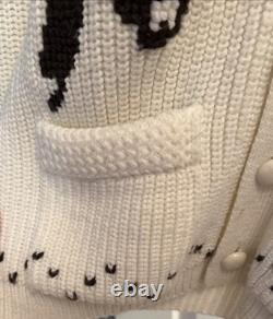 Miller Outwear Western Horse Cowichan Cardigan Sweater Vintage 70s XL