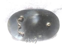 Montana Silversmiths Huge Buckle Team Roping Dual Gold Banners Nickel Great