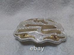 Montana Silversmiths Large Standing Horse Custom Trophy Buckle 4 Ruby Excellent