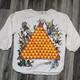 NOSVtg RARE 80s Western Cowboys Indians Comic Game Long Sleeve Shirt Womens