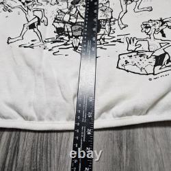 NOSVtg RARE 80s Western Cowboys Indians Comic Game Long Sleeve Shirt Womens