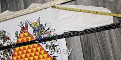 NOSVtg RARE 80s Western Cowboys Indians Comic Game Long Sleeve Shirt Womens