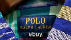 NWT Polo Ralph Lauren Multicolor PLAID Classic Long Sleeve Oxford Shirt LARGE