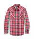 NWT Polo Ralph Lauren PINK MADRAS PLAID WESTERN Snap Front Shirt size LARGE