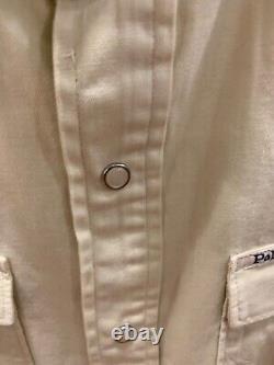 NWT Polo Ralph Lauren Tan Sand Twill WESTERN Snap Front Shirt size LARGE