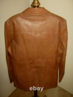 NWT Scully Leather Men's (40-L) ANTIQUE BROWN Western LAMBSKIN Blazer 501(MINT)