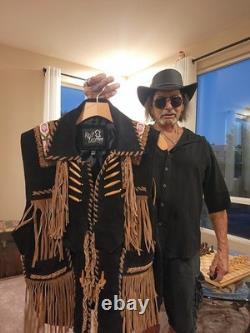 Native American Style Fringed Leather Vest
