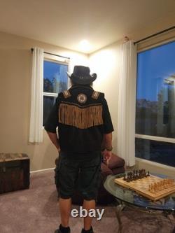 Native American Style Fringed Leather Vest