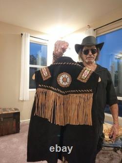 Native American Style Fringed Leather Vest