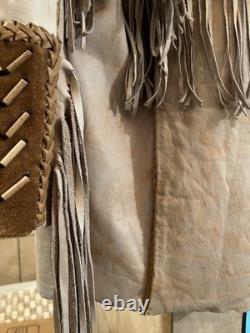 Native American Western Custom Leather Jacket xxl