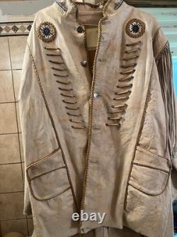 Native American Western Custom Leather Jacket xxl