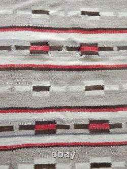 Navajo Indian Wearing Blanket Transitional Era Vintage Large Ganado / Chinle Rug