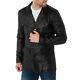 New Men's Genuine Lambskin Real Leather Blazer BUTTON Coat Jacket Black Stylish