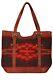 New Scully Women's Navajo Woven Wool And Leather Large Tote Shoulder Bag Multi