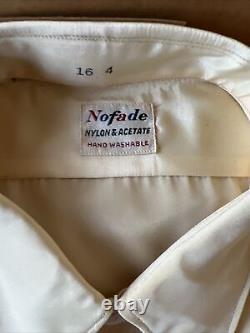 Nofade Sanforized Vtg 1940s Rockabilly Western Shirt USA 16 34 Nos Box Deadstock