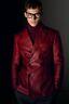 Noora Mens Leather Blazer Coat Genuine Lambskin Soft Double Breasted RED Jacket