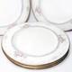 Noritake 5 Large Antique Western Plate Set Pink Blue Floral Gold Trim Used