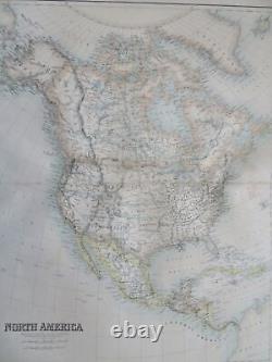 North America Western Territories Gold Regions c. 1855 Fullarton large map