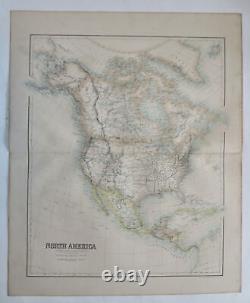 North America Western Territories Gold Regions c. 1855 Fullarton large map