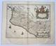 Nova Hispania Mexico 1642 Willem Blaeu Large Antique Engraved Map 17th Century