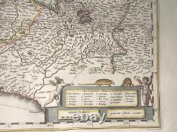 Nova Hispania Mexico 1642 Willem Blaeu Large Antique Engraved Map 17th Century
