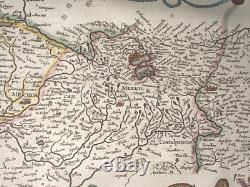 Nova Hispania Mexico 1642 Willem Blaeu Large Antique Engraved Map 17th Century