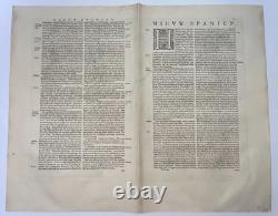 Nova Hispania Mexico 1642 Willem Blaeu Large Antique Engraved Map 17th Century
