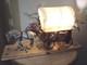OOAK Handcrafted Covered Wagon Table Lamp Breyer Horse Rustic Cowboys Theme