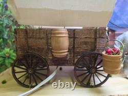 OOAK Handcrafted Covered Wagon Table Lamp Breyer Horse Rustic Cowboys Theme