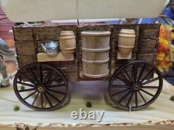 OOAK Handcrafted Covered Wagon Table Lamp Breyer Horse Rustic Cowboys Theme