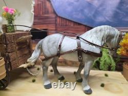 OOAK Handcrafted Covered Wagon Table Lamp Breyer Horse Rustic Cowboys Theme