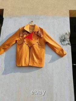 Old Antique Native American Mens Handmade Real Leather Buckskin War Shirt Jacket