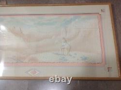 Old VINTAGE Rare Original Frame Decorative Western Art Piece Hand Cast PaperJCP