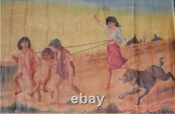 Original Antique Oil On Canvas Painting