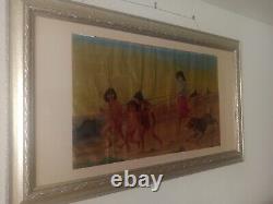 Original Antique Oil On Canvas Painting